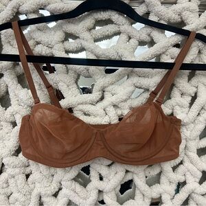 SKIMS MESH UNDERWIRE BRA NWOT- BRONZE